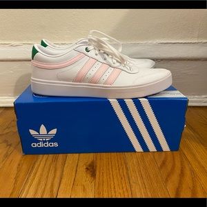 White Adidas Bryony with pink and green accents✨